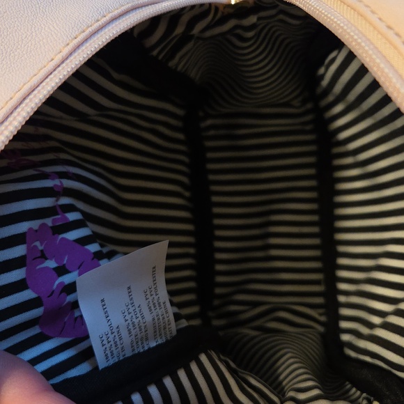 Betsey Johnson Rare Pink Quilted Backpack with Butterfly Wings! - Picture 6 of 8